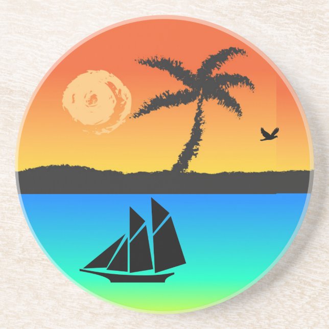 Island Sunset Coaster (Front)