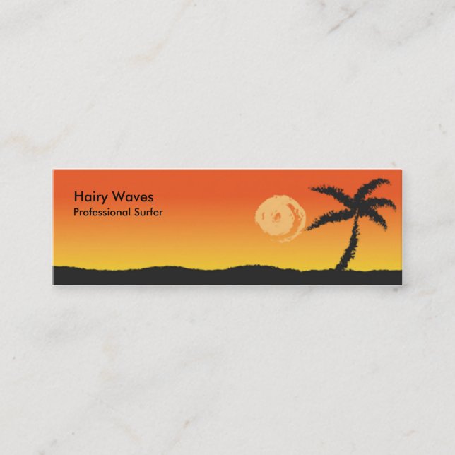 Island Sunset Mini Business Card (Front)