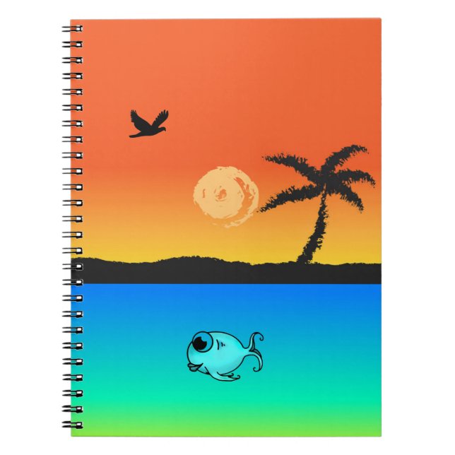 Island Sunset Spiral Notebook (Front)