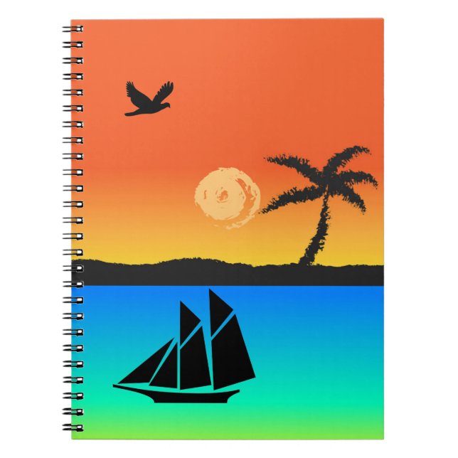 Island Sunset Spiral Notebook (Front)