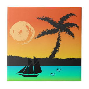 Island Sunset Tile