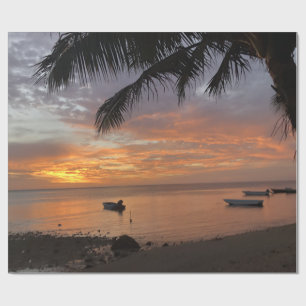 Island Sunset Wrapping Paper