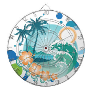 Island Surf Metal Cage Dartboard