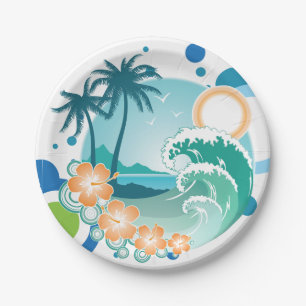 Island Surf Paper Plates
