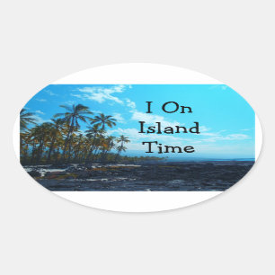 Island Time humour Hawaii stickers