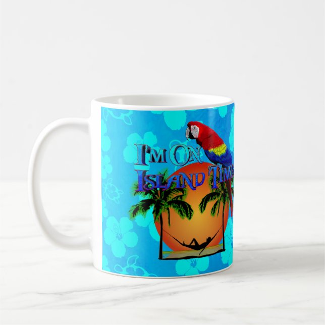 Island Time In Hammock Coffee Mug (Left)