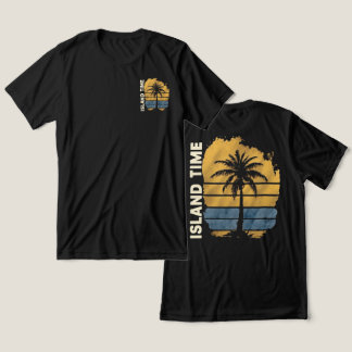 Island Time Palm Tree Tri-Blend T-Shirt Tri-Blend Shirt