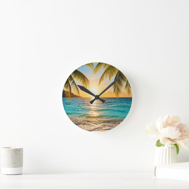 Island Time Serenity Round Clock (Home)