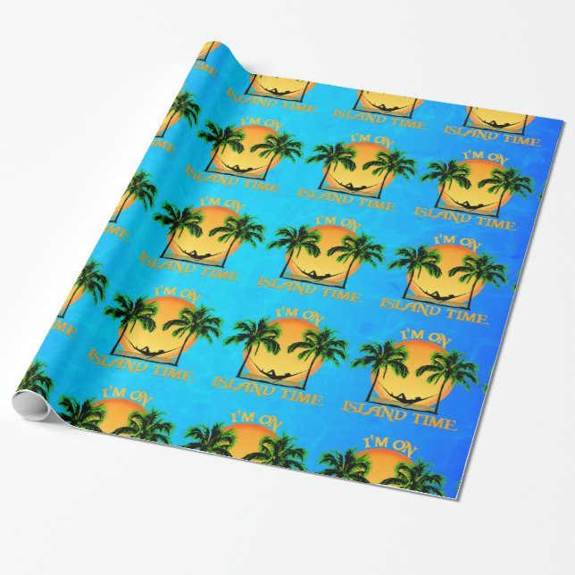 Island Time Wrapping Paper (Unrolled)