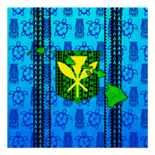 Island Tribal Kanaka Maoli Poster