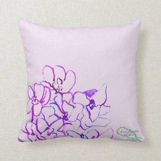 Island Tropical Orchid Pillow - Purple