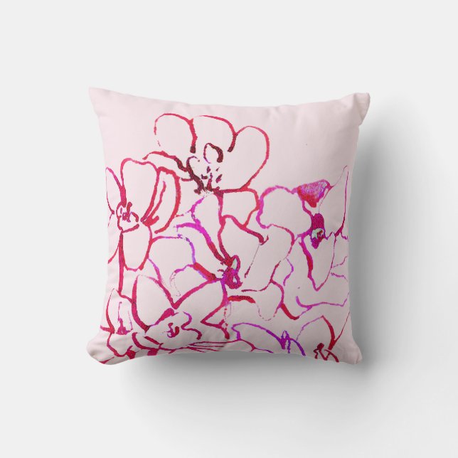 Island Tropical Orchid Pink Pillow (Front)