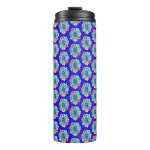 Island Tropical Sea Turtles Floral Thermal Tumbler