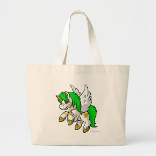 Island Uni flying over Mystery Island Large Tote Bag