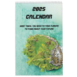 Island vacation lover 2025 calendar