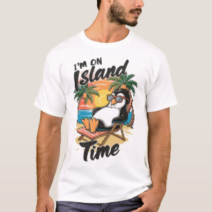 Island Vacation Tropical Travel Relax Time Penguin T-Shirt