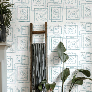 Island Vibes Hand-Drawn Coastal Doodle Wallpaper