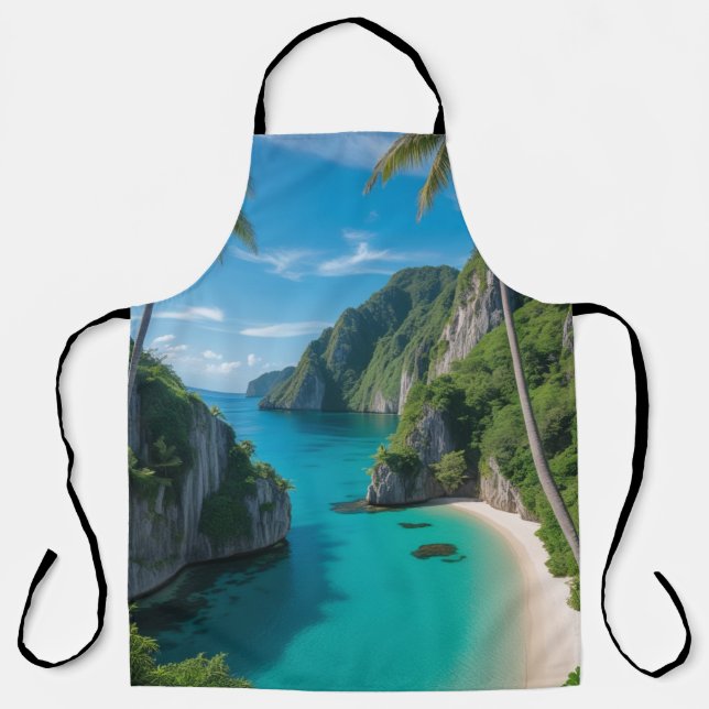 "Island Vibes in the Kitchen" Apron (Front)