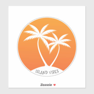 Island Vibes Swaying Palms and Sun Logo