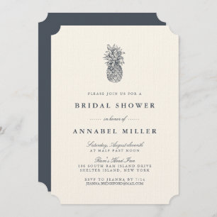 Island Vintage Pineapple Bridal Shower Invitation