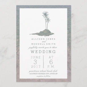 Island & Water Beach Wedding Invitation