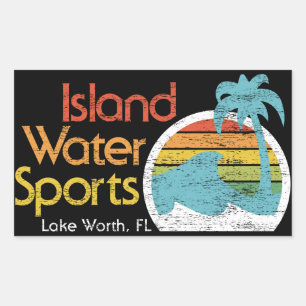 Island Water Sports-Lake Worth, FL Rectangular Sticker