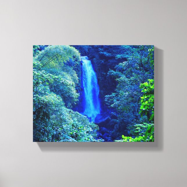 Island Waterfall Canvas Print (Front)
