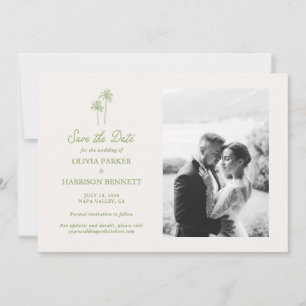 Island Wedding Photo Save the Date Invitation