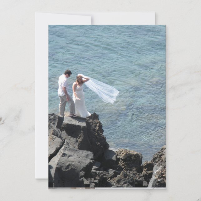 island wedding thank you card (Front)