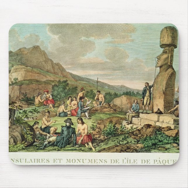 Islanders and Monuments of Easter Island Mouse Pad (Front)