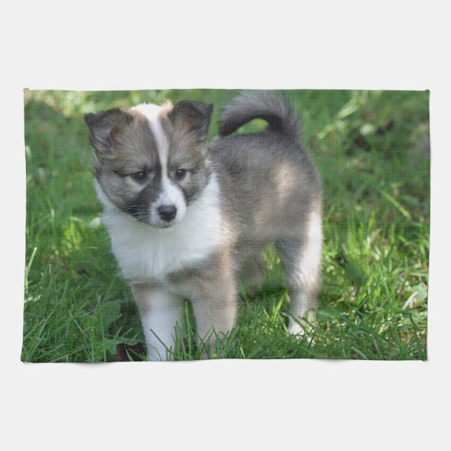 Islandhund Tea Towel (Horizontal)