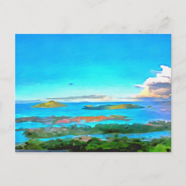 Islands and sea postcard (Front)