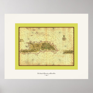 Islands of Hispaniola and Puerto Rico ~ 1639 Poster