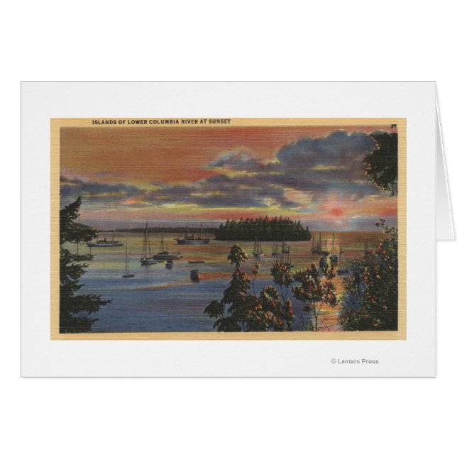 Islands of Lower Columbia River at Sunsetand (Front Horizontal)