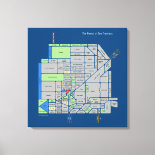 Islands of SF, 2'x2' stretched canvas Print