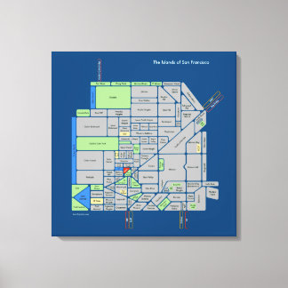 Islands of SF, 2'x2' stretched canvas Print