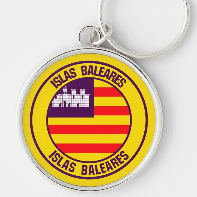 Islas Baleares Round Emblem Key Ring (Front)
