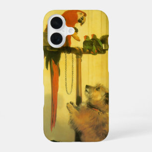 Islay, Tilco, a Macaw and Love Birds by Landseer iPhone 16 Case