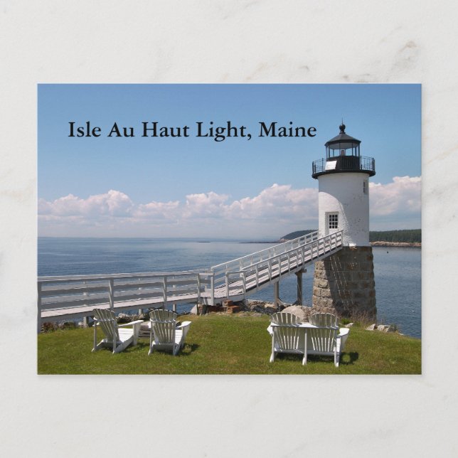 Isle Au Haut Light, Maine Postcard (Front)