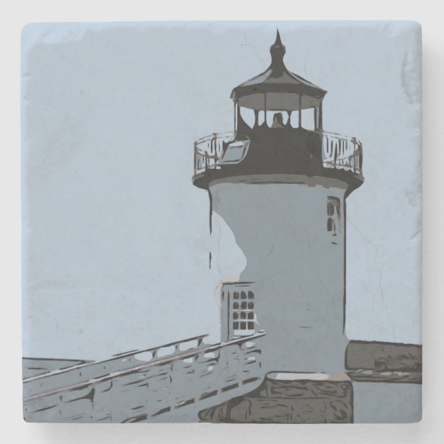 ISLE AU HAUT LIGHT STONE COASTER (Front)