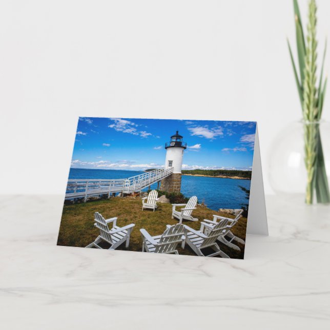 Isle au Haut, Maine Lighthouse Note Card (Front)
