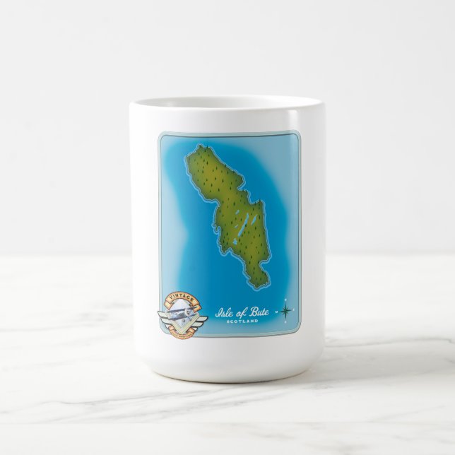 Isle of Bute map Coffee Mug (Center)