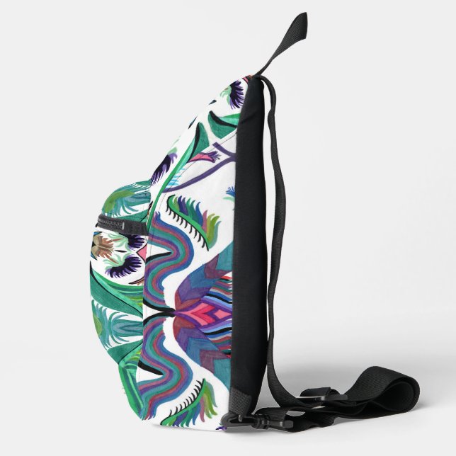 Isle-of-Ferns Original and C/M on a sling bag (Right)