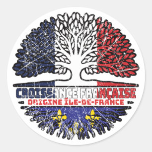 Isle of France Isle ofFrance French France Tree Classic Round Sticker