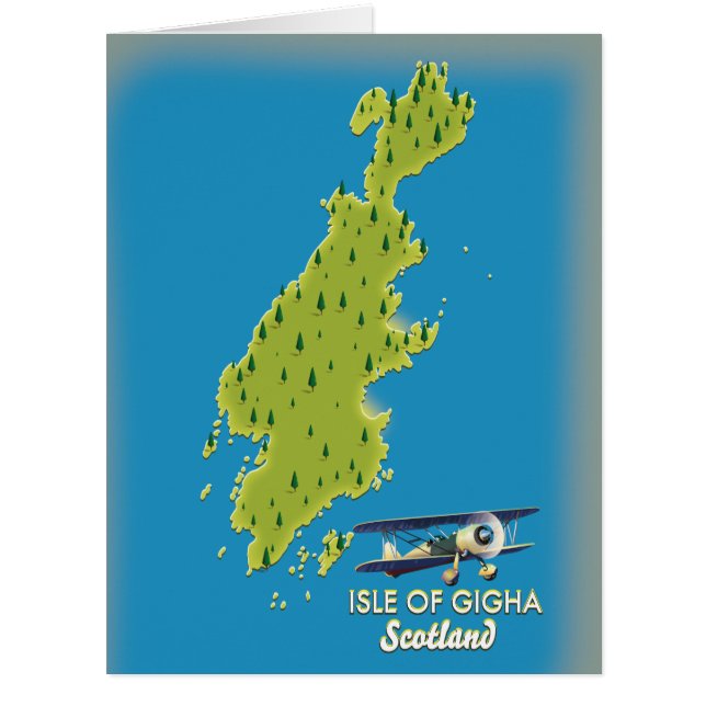 Isle of Gigha Scotland map (Front)