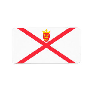 Isle of Jersey flag Label