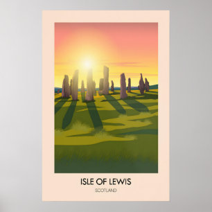 Isle of Lewis Scotland Travel Poster