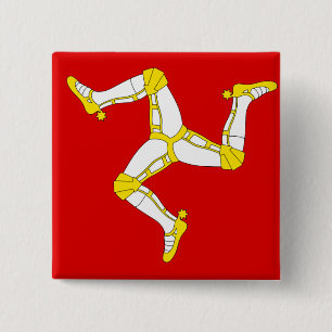 Isle of man 15 cm square badge