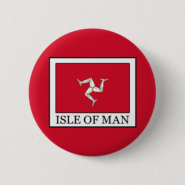 Isle of Man 6 Cm Round Badge (Front)