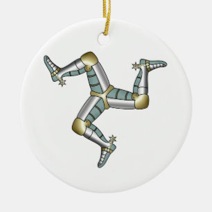 Isle of Man Ceramic Tree Decoration